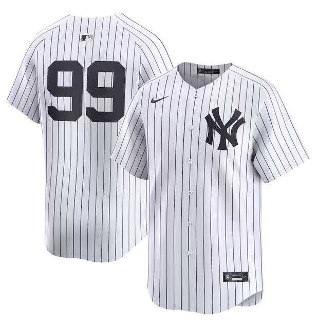 Men%27s New York Yankees #99 Aaron Judge White Home Limited Stitched Jersey Dzhi->new york yankees->MLB Jersey